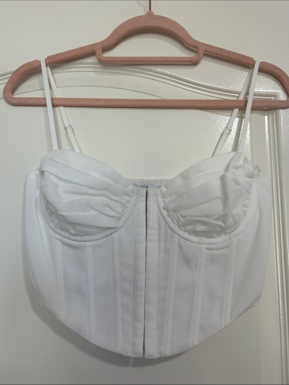 White Corset Bustier Top
